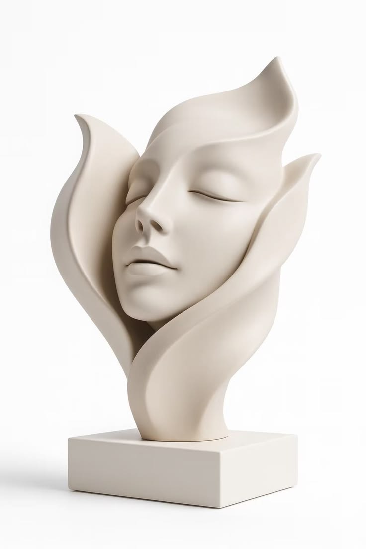 Elegant Abstract face sculpture