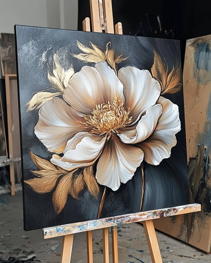 Golden Floral Bloom