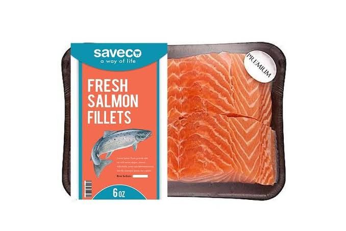 Fresh salmon fillets