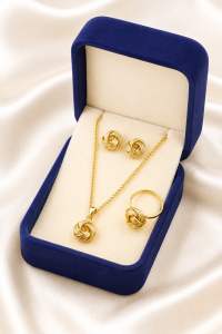 Golden Knot Elegance Jewelry Set