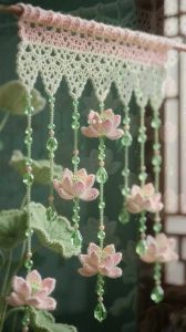 Crocheted Lotus Wall Hanging
