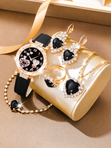 Black Heart Luxury Jewelry Set