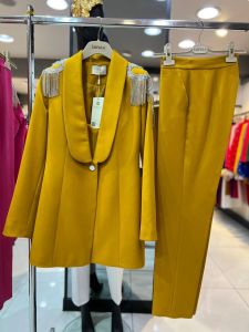 Statement fringe Blazer Set