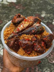 Jollof rice and chicken
