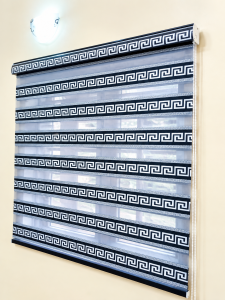 Luxury Greek Key Zebra / Day & Night Window Blind