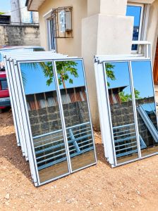 Aluminum-Framed Glass Window Panels