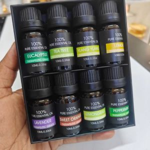 100% Pure Essential Oils Set – Therapeutic Grade (8 x 10ml)