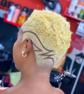 Fiery Gold curly haircut