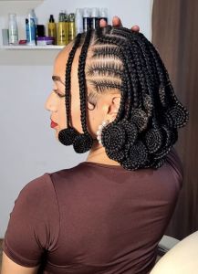 Circular Patterned Box Braids