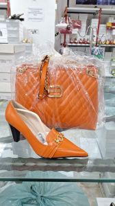 MELUA Quilted Orange Handbag