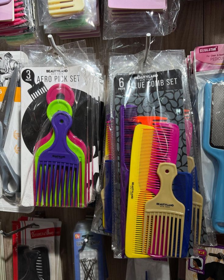 Generic Afro Set Metal Long Fist Pick Comb