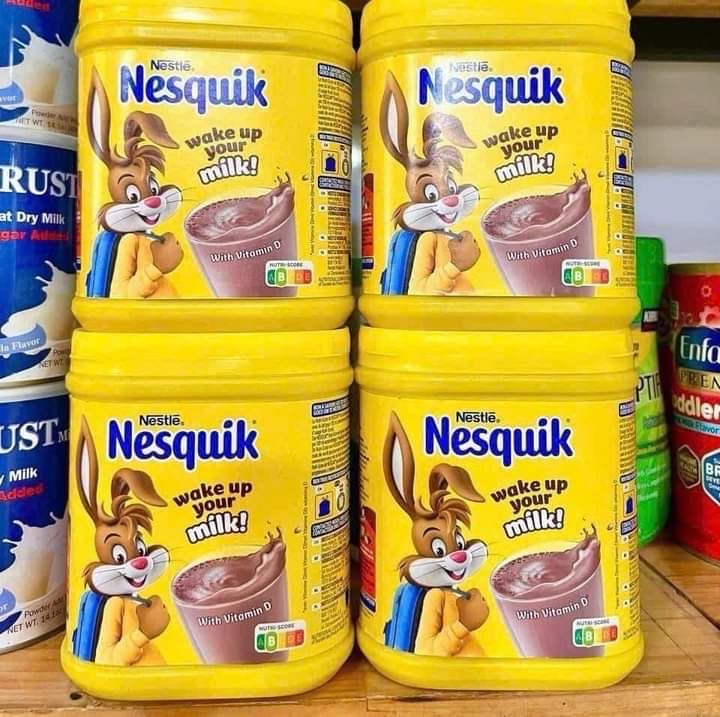 Nestlé Nesquik Chocolate Powder   - Size: 400g container (yellow packaging with bunny mascot)