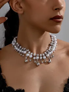 Yhpup Arrivals Handmade Jewelry Simulated Pearls Necklace