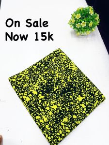 Yellow and Black African Ankara Fabric