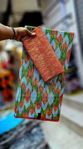 Colourful African Ankara Fabric with Matching Plain Fabric