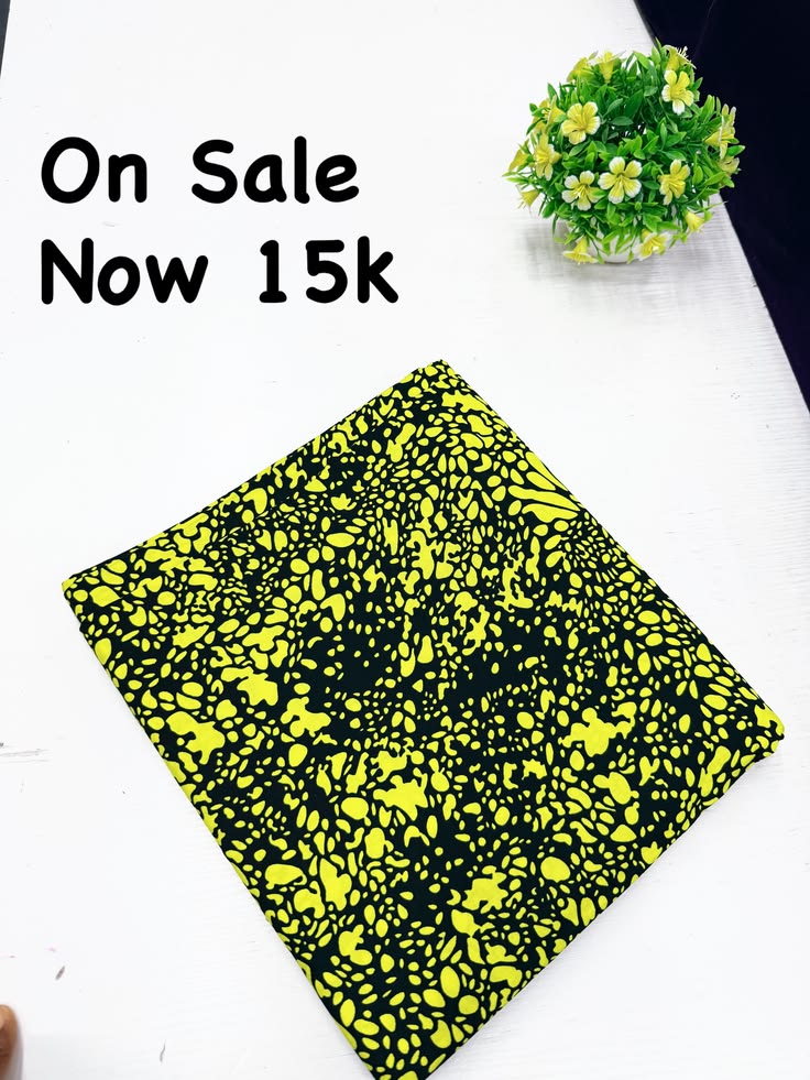 Yellow and Black African Ankara Fabric