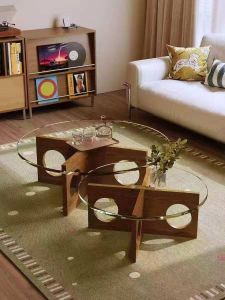 Orbit Glass Center Table  - Brown