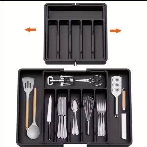 Expandable Plastic Cutlery Drawer Organizer